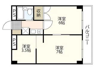 庚午パールマンション【2階】の間取り