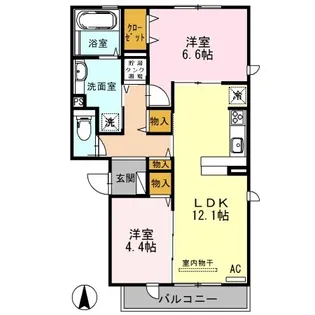 ヴェスタ東光【3階】の間取り