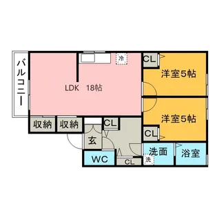 スクエアII【1階】の間取り