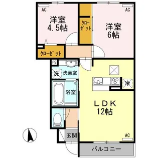 フェリシテI【1階】の間取り