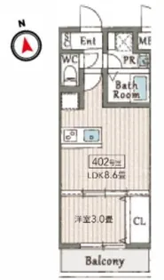 AILE東中浜【4階】の間取り