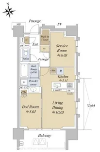 アクシルコート早稲田【9階】の間取り
