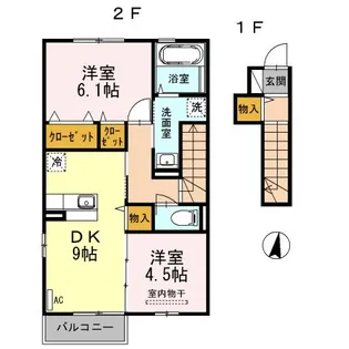 スズカゼ B【2階】の間取り
