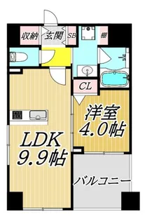 BROOKLYN SQUARE【6階】の間取り