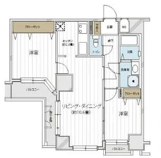 ドムール南馬込【2階】の間取り