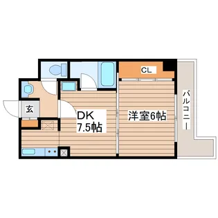 平和マンション北仙台【5階】の間取り