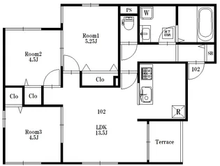Ms Kitty【1階】の間取り