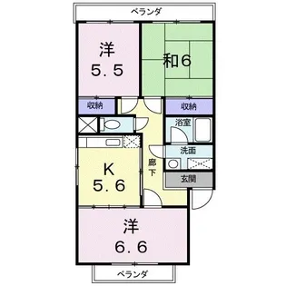 アイリスII【1階】の間取り