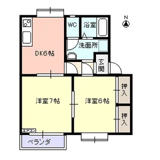 エルプラネート【2階】の間取り