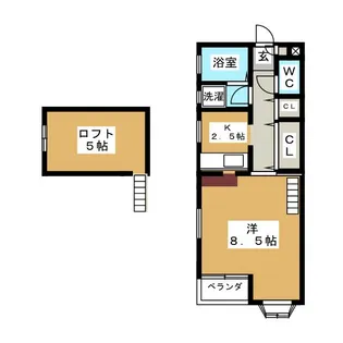 オレンジハイツ【1階】の間取り