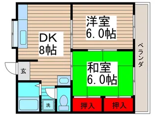 ハイツルミエ―ル【2階】の間取り