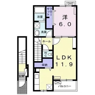 アビターレ ベッシェ III【2階】の間取り