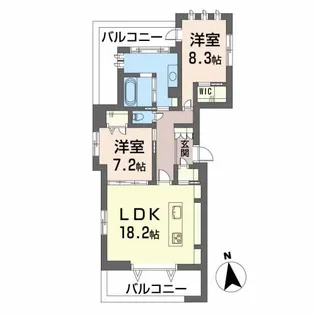 ベレオ仙台錦町【3階】の間取り
