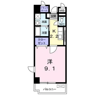 プラシード カーサ【3階】の間取り