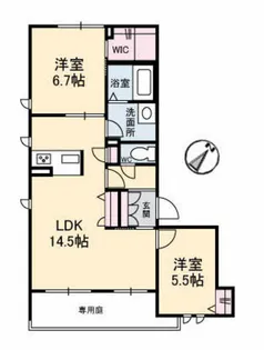 ガーデンメゾン己斐本町【1階】の間取り