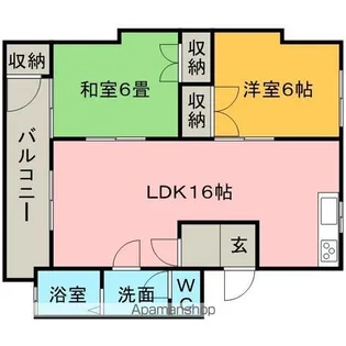 グランデール長園【1階】の間取り