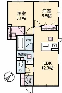 ミラベルK’sII【1階】の間取り