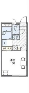 レオパレスイーグルII【2階】の間取り