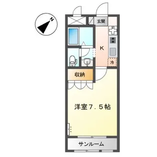 パーソナル.桑の花【2階】の間取り