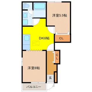 ベルフォレスト【1階】の間取り