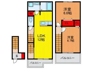 クラ-ル東郷2番館の間取り