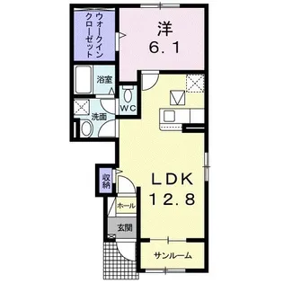 サンフラワー多肥B【1階】の間取り