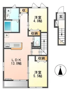 フォルティア【2階】の間取り