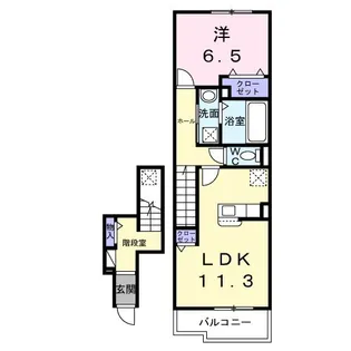 高根沢町宝積寺アパート(028752801)【2階】の間取り