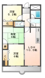 ヒルサイドテラス千里丘【3階】の間取り