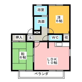 リバーヒルズ杁鹿下【1階】の間取り