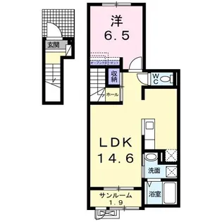 ラ・フィーナ寺山A【2階】の間取り