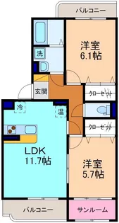 グランシャリオ【3階】の間取り