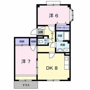 プレイス赤坂【1階】の間取り