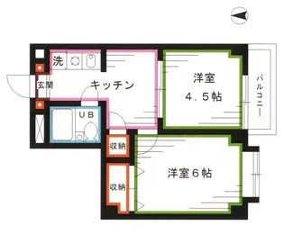 ドミール横井【2階】の間取り