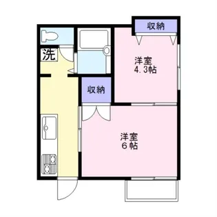 第2みのる荘【1階】の間取り