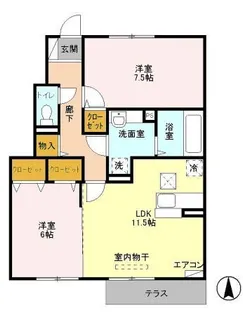 キャメロットI【1階】の間取り