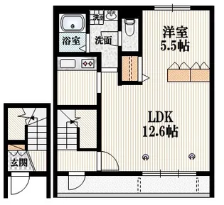 カーサ アリビオ【2階】の間取り