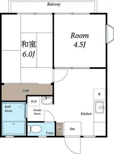 サンハイツ南原1【2階】の間取り