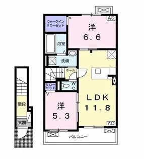 ルタンA【2階】の間取り