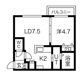 コートロティN9【2階】の間取り