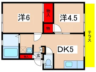 ユウハイムA【1階】の間取り