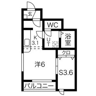 イーストブルーサンロクA棟【1階】の間取り