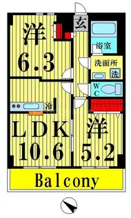 アーバンレックス西新井III【3階】の間取り