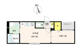 クレアときわ台【3階】の間取り