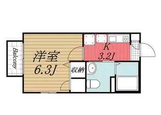 ベリーハイツ【1階】の間取り