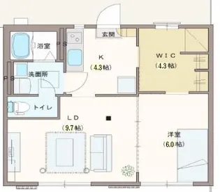 クオンツ【1階】の間取り