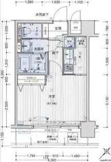 エイペックス中之島南【6階】の間取り