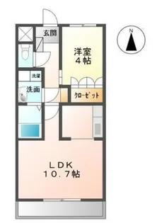 アシューレ成沢【1階】の間取り