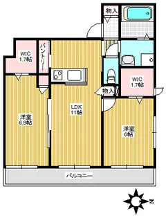 ボヌール千川二号館【2階】の間取り