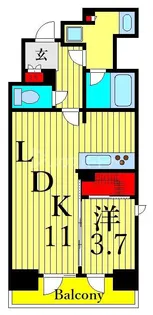 ルフォンプログレ浅草入谷【9階】の間取り